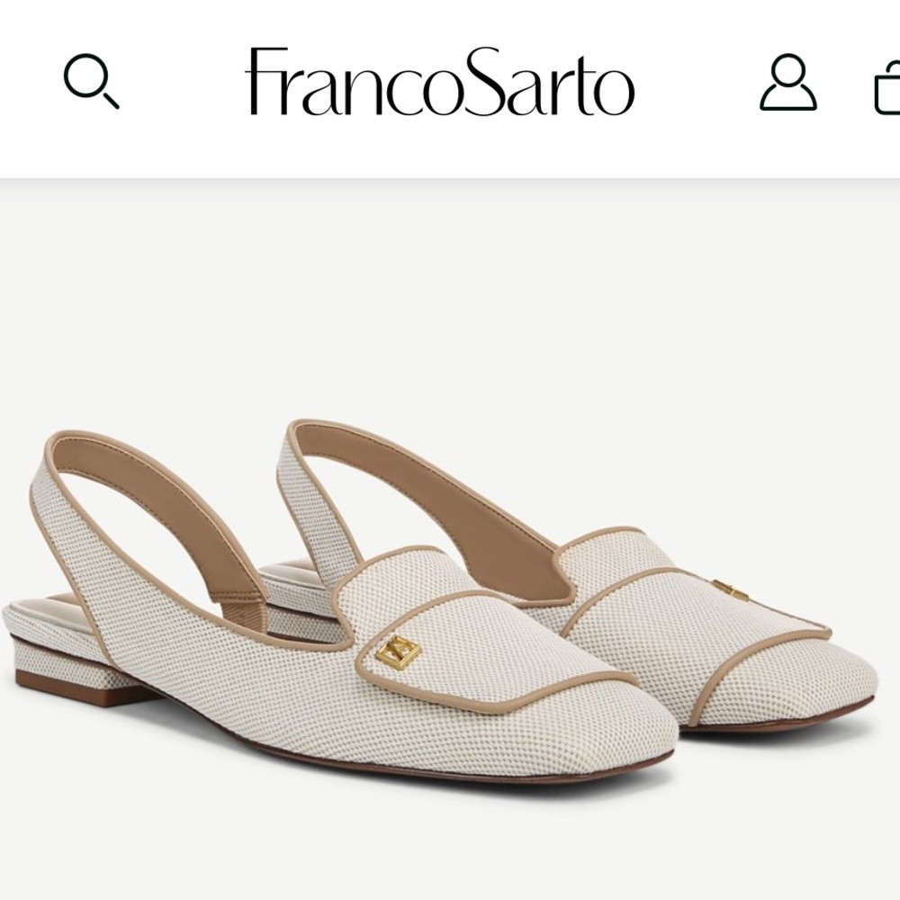 New Franco Sarto Teagan Women's Beige Flats Size 6.5